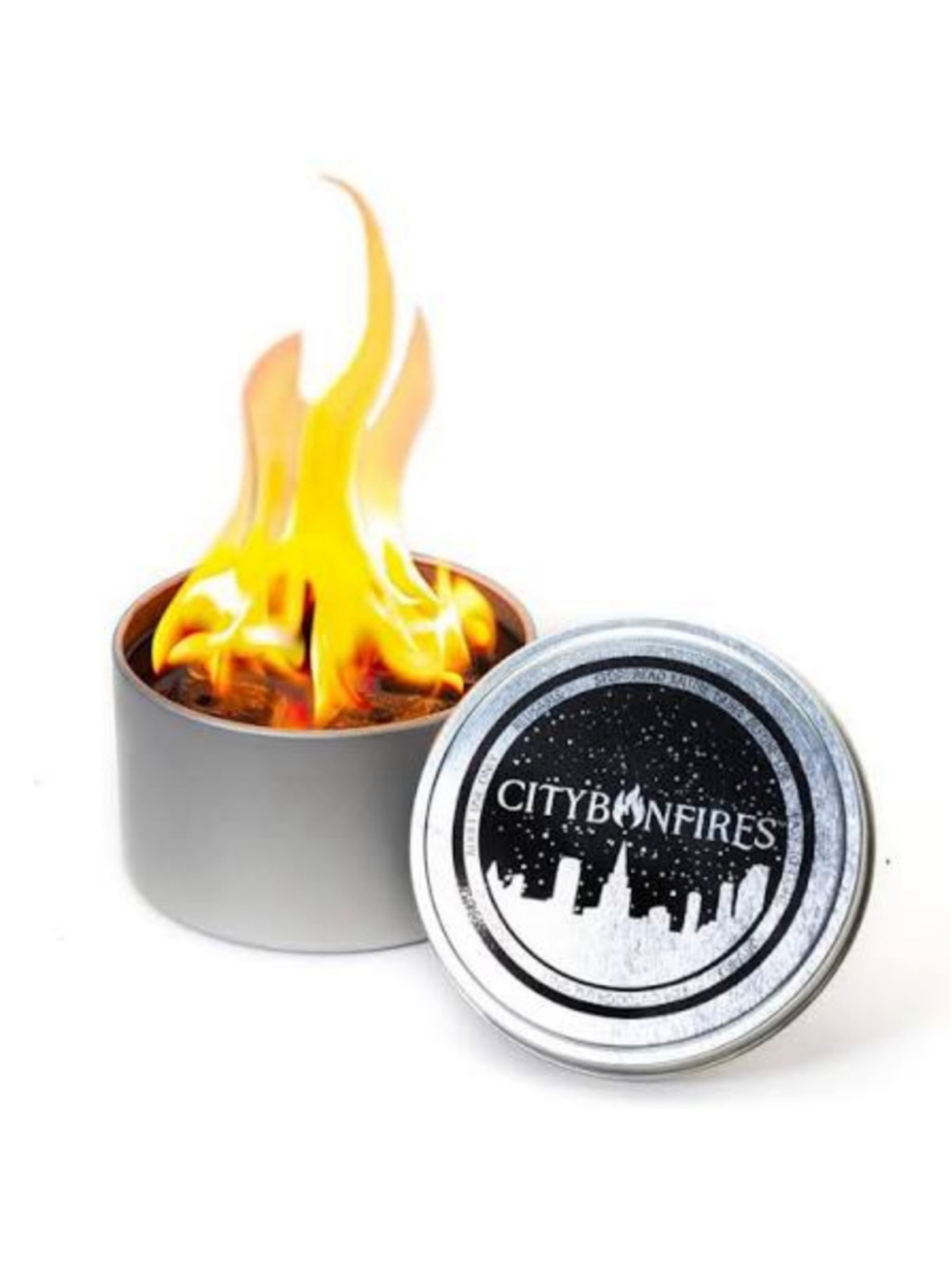 CITY BONFIRES Set of 2 Portable Bonfire Candle